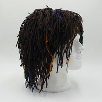 1Pc Reggae Jamaican Rasta Hat/Dreadlocks Wig, Caribbean Beret Cap