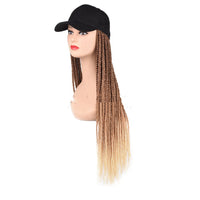 Women's Baseball Cap, Color Braided Hair, Fashionable Cap/Wig, Long Braided Hair