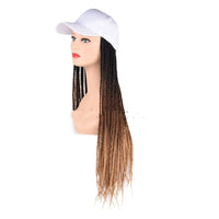 Women's Baseball Cap, Color Braided Hair, Fashionable Cap/Wig, Long Braided Hair