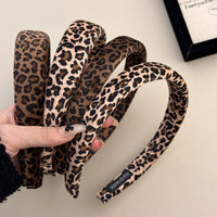 Vintage Leopard Print Velvet Headband