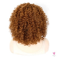 18 Inch Kinky Curly Headband Wig, Ombre Afro Curly Wig with Scarf, Synthetic Fluffy Curly Wigs for Women & Girls-hair accessories-SWEET T 52