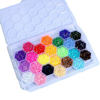 3mm/4mm24 Grids box Multi-color Resin Drill Nail Beauty - DIY Ornament Accessories