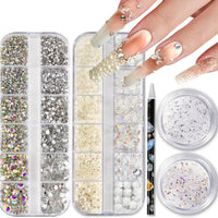 Nail Ornaments - Bow/Pearl Accessories Suite