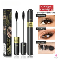2 in 1 4-D Silk Fiber Eyelashes, Lengthening Mascara, Waterproof Long Lasting Lash Color, 4-D Mascara Sweet T 52