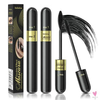 2 in 1 4-D Silk Fiber Eyelashes, Lengthening Mascara, Waterproof Long Lasting Lash Color, 4-D Mascara Sweet T 52
