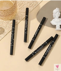 2 in 1 Butterfly Seal Eyeliner Pen, Star/Moon Stamp, Long-Lasting Waterproof Black Liquid Eye Liner Pencil, Unisex SWEET T 52