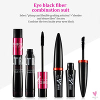 2 in 1 Waterproof Mascara - 4D Silk Fiber Eyelash Lengthening, Natural Eye Lashes for Women and Girls
