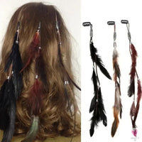 2024 New Fashionable Boho Feather Headband Wig Beaded Feather Headdress Handmade Hair Clip Girl Hair Accessories High Quality Sweet T 52
