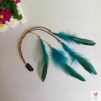 2024 New Fashionable Boho Feather Headband Wig Beaded Feather Headdress Handmade Hair Clip Girl Hair Accessories High Quality Sweet T 52