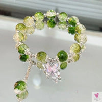 2025 New Trendy Red Beaded Chain Bracelet for Women. Simple Hollow Butterfly Pendant Bracelet Jewelry Sweet T 52