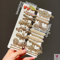 20pcs Women's Temperament Butterfly Rhinestone Bead Hair Clip Set Back of Head Side Broken Hair Clip SWEET T 52