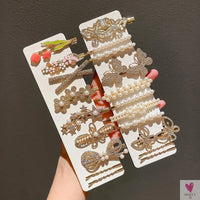 20pcs Women's Temperament Butterfly Rhinestone Bead Hair Clip Set Back of Head Side Broken Hair Clip SWEET T 52