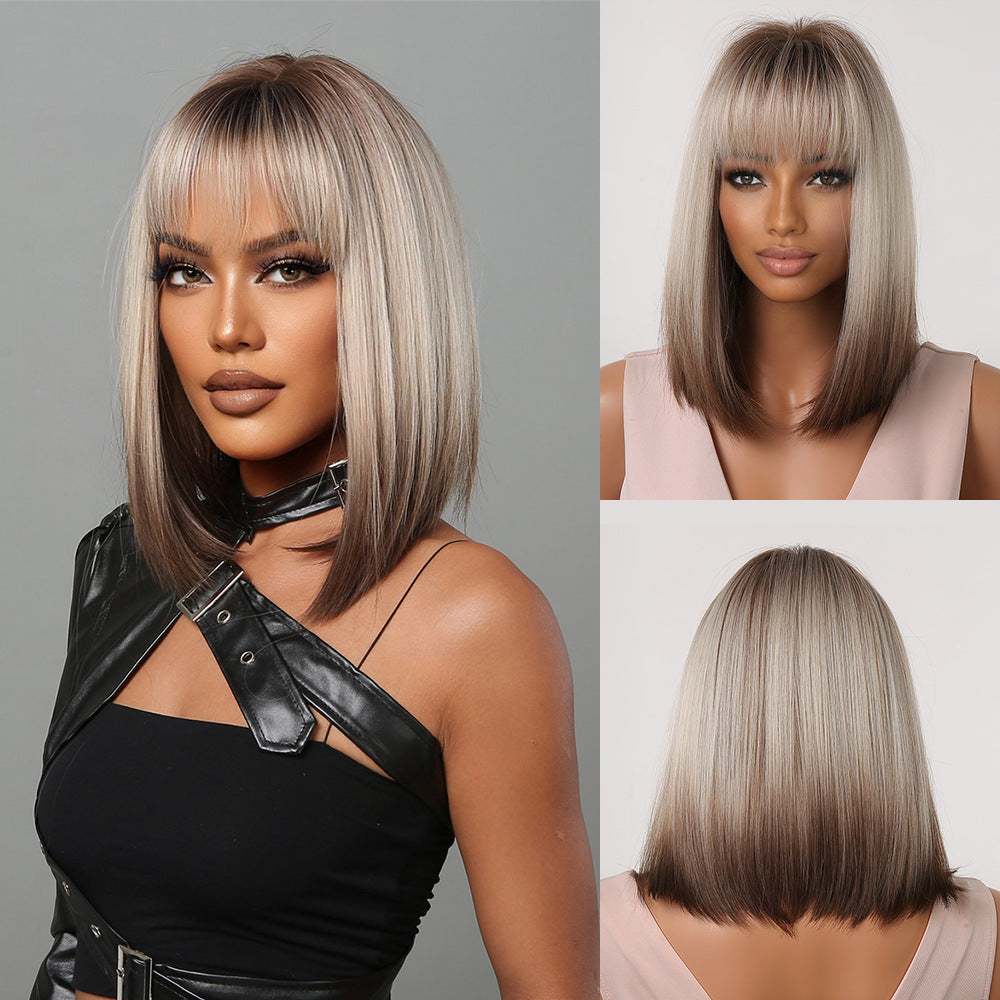 Women's Gradient Bob Wigs - Synthetic High Temperature Fiber, Daily Use