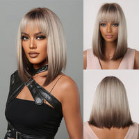 Women's Gradient Bob Wigs - Synthetic High Temperature Fiber, Daily Use