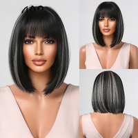 Women's Gradient Bob Wigs - Synthetic High Temperature Fiber, Daily Use
