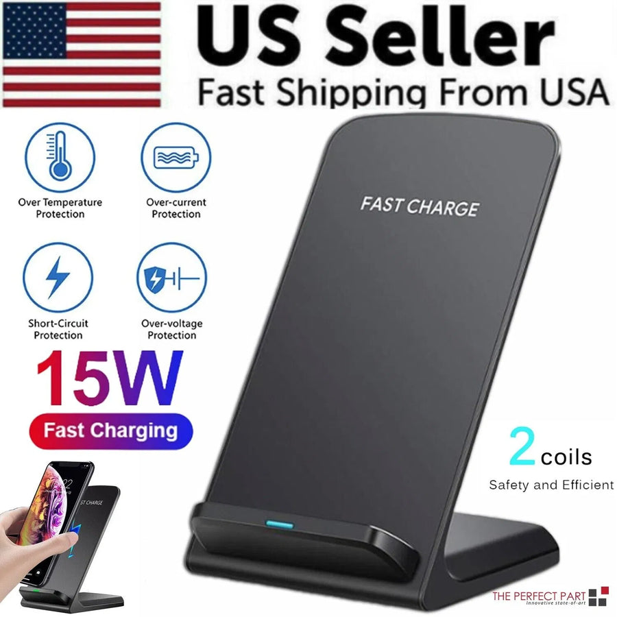 Qi Wireless Charging Stand Dock - Fast Charge Pad