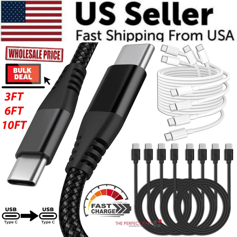 Braided USB-C Fast-Charging Cable - Data Sync