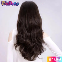 24" Synthetic Half Wigs With Clip in Hair Extensions, Long Wavy Hair, 3/4 Wigs, Heat Resistant Sweet T 52