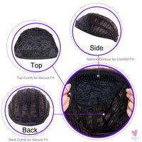 24" Synthetic Half Wigs With Clip in Hair Extensions, Long Wavy Hair, 3/4 Wigs, Heat Resistant Sweet T 52