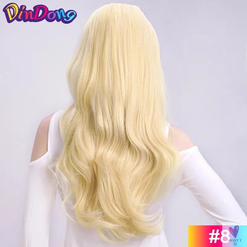 24" Synthetic Half Wigs With Clip in Hair Extensions, Long Wavy Hair, 3/4 Wigs, Heat Resistant Sweet T 52