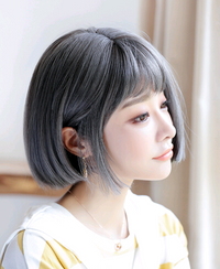 New Women's Bobo Wig - Realistic Short Straight Hair with Bangs