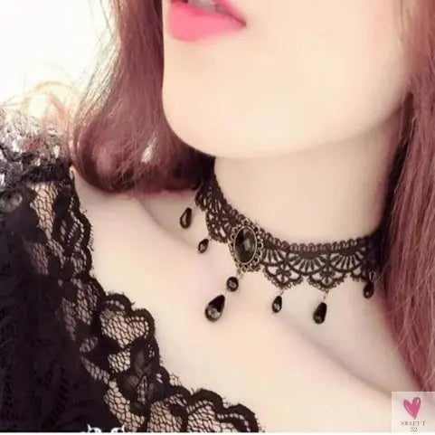 26 models Lace choker necklaces Gland De Tatouage Choker Collier Noir Dentelle Choker Collier Vintage Femmes Bijoux De Mariage Sweet T 52
