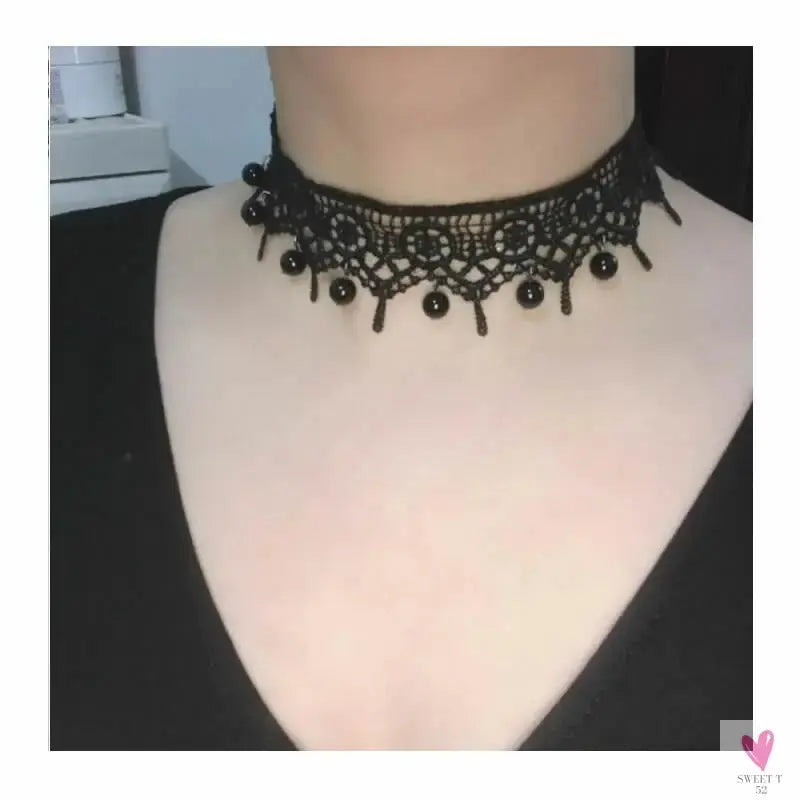 26 models Lace choker necklaces Gland De Tatouage Choker Collier Noir Dentelle Choker Collier Vintage Femmes Bijoux De Mariage Sweet T 52