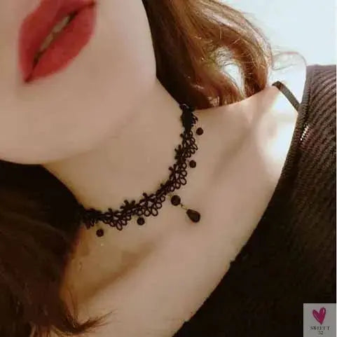 26 models Lace choker necklaces Gland De Tatouage Choker Collier Noir Dentelle Choker Collier Vintage Femmes Bijoux De Mariage Sweet T 52