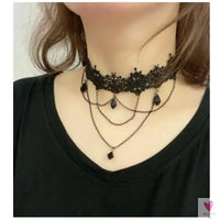 26 models Lace choker necklaces Gland De Tatouage Choker Collier Noir Dentelle Choker Collier Vintage Femmes Bijoux De Mariage Sweet T 52