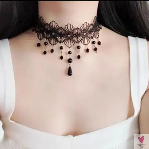 26 models Lace choker necklaces Gland De Tatouage Choker Collier Noir Dentelle Choker Collier Vintage Femmes Bijoux De Mariage Sweet T 52