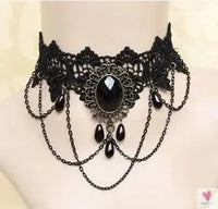 26 models Lace choker necklaces Gland De Tatouage Choker Collier Noir Dentelle Choker Collier Vintage Femmes Bijoux De Mariage Sweet T 52