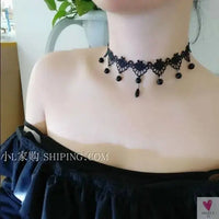 26 models Lace choker necklaces Gland De Tatouage Choker Collier Noir Dentelle Choker Collier Vintage Femmes Bijoux De Mariage Sweet T 52
