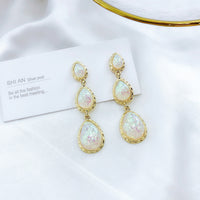 Layered C-Shaped Triple Circle Earrings