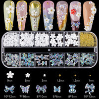 Nail Ornaments - Bow/Pearl Accessories Suite