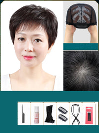 Full Pixie Cut Wig for Women, Short, Real Human Hair