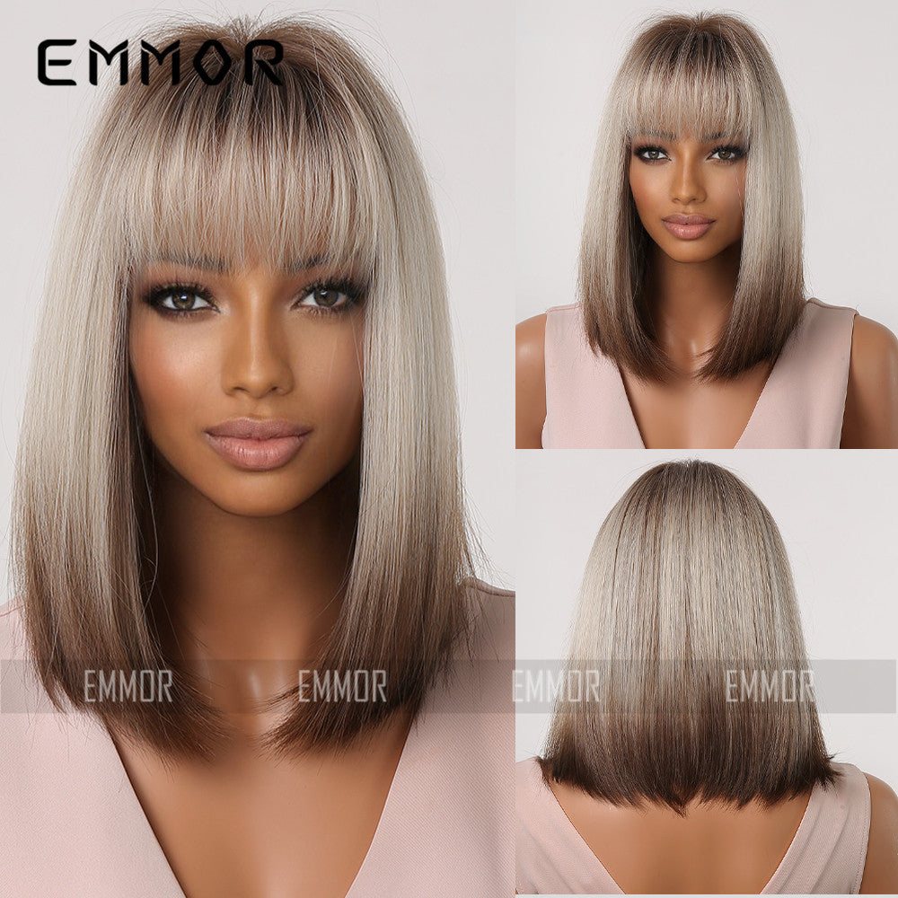 Women's Gradient Bob Wigs - Synthetic High Temperature Fiber, Daily Use