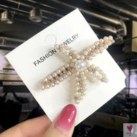 3/4pcs Set Pearl Hair Clips For Women & Girls - Geometric Crystal Hair Barrettes/Clips-hair accessories-SWEET T 52