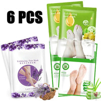 3/6 Pair Exfoliating Feet Mask Exfoliating Foot Peel Mask Socks - Pedicure Peeling Dead Skin Remover, Moisturizing Sweet T 52