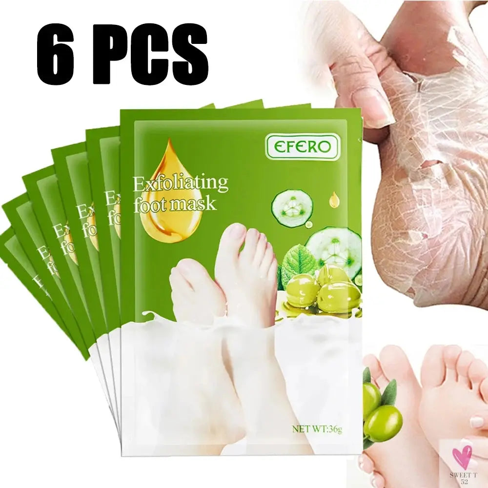 3/6 Pair Exfoliating Feet Mask Exfoliating Foot Peel Mask Socks - Pedicure Peeling Dead Skin Remover, Moisturizing Sweet T 52