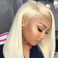 200% Highlight Bob Wigs - 13x4 Lace Front Wigs, P4/27 Colored Human Hair Wigs, Honey Brown 13x6 Straight Lace Frontal 100%  Remy Wigs Sweet T 52