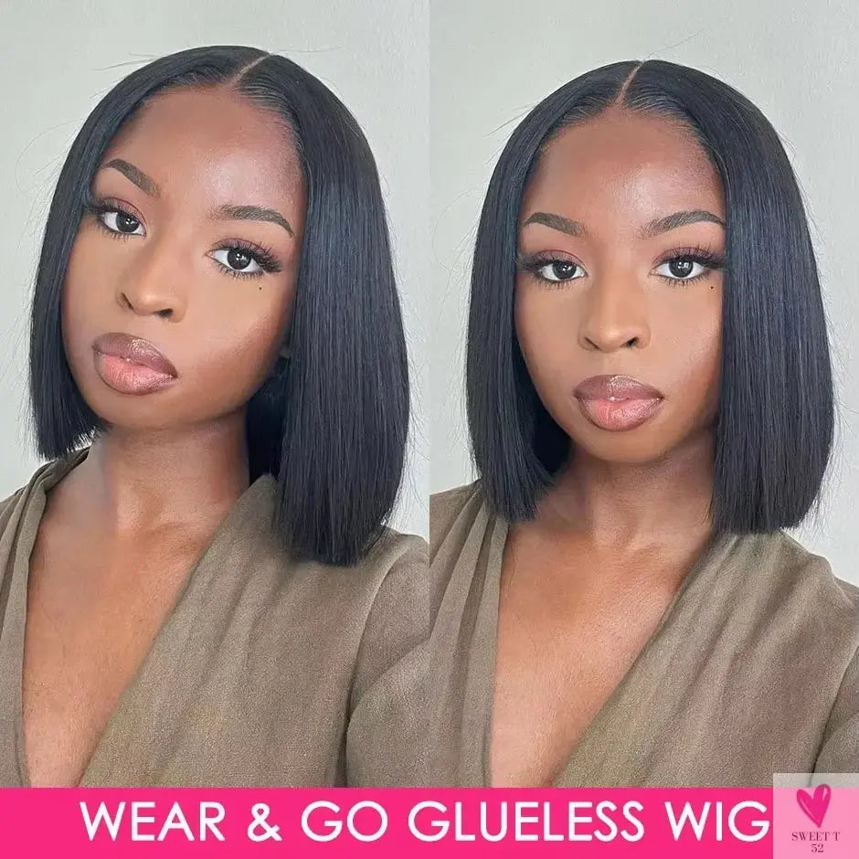 200% Highlight Bob Wigs - 13x4 Lace Front Wigs, P4/27 Colored Human Hair Wigs, Honey Brown 13x6 Straight Lace Frontal 100%  Remy Wigs Sweet T 52