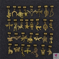 30 Pcs Hair Clips/Rings, Mixed Styles, for Hair Braids, Dreadlocks and Twists. Unisex-hair accessories-SWEET T 52
