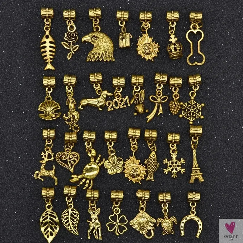 30 Pcs Hair Clips/Rings, Mixed Styles, for Hair Braids, Dreadlocks and Twists. Unisex-hair accessories-SWEET T 52