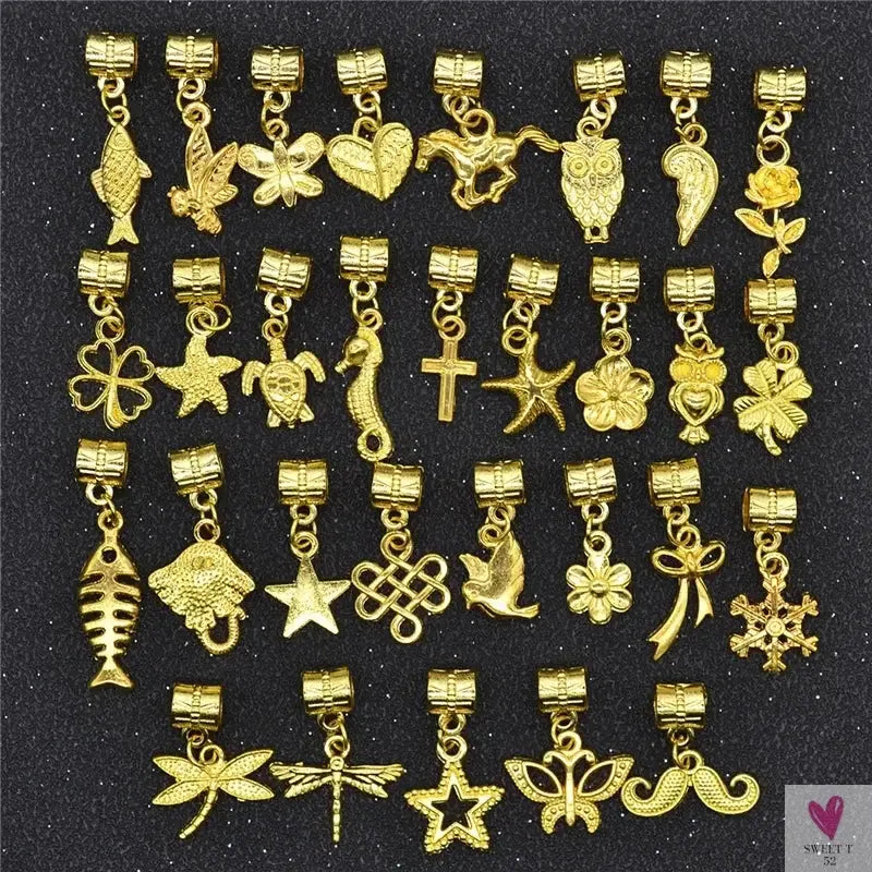 30 Pcs Hair Clips/Rings, Mixed Styles, for Hair Braids, Dreadlocks and Twists. Unisex-hair accessories-SWEET T 52