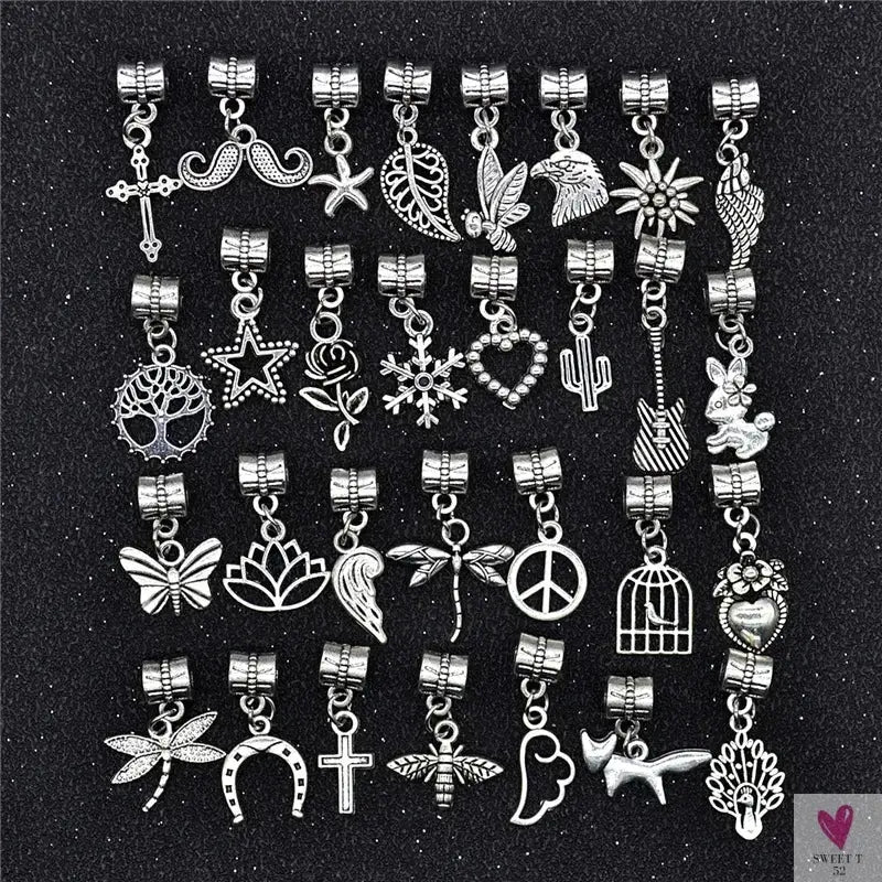 30 Pcs Hair Clips/Rings, Mixed Styles, for Hair Braids, Dreadlocks and Twists. Unisex-hair accessories-SWEET T 52