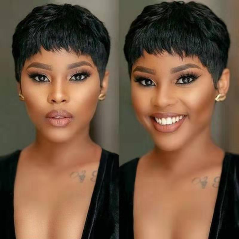 European And American Short Pixie Cut Synthetic Wig for Women