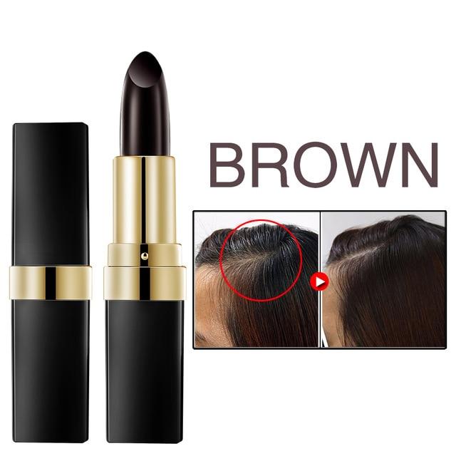 3.8g Hair Dye Stick for Quick Gray Coverage - Unisex, Brown and Black