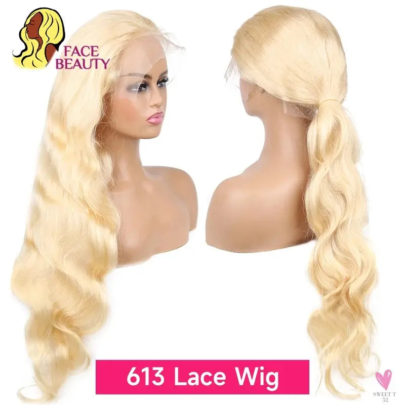360 Lace Frontal Wigs - 613 Blonde 13x4/13x6 Body Wave Lace Front Wig.  Pre-plucked Brazilian Lace Front Human Hair Wigs. Sweet T 52