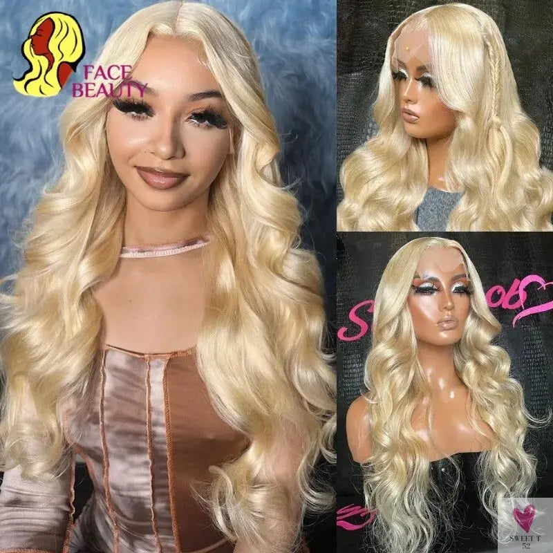 360 Lace Frontal Wigs - 613 Blonde 13x4/13x6 Body Wave Lace Front Wig.  Pre-plucked Brazilian Lace Front Human Hair Wigs. Sweet T 52
