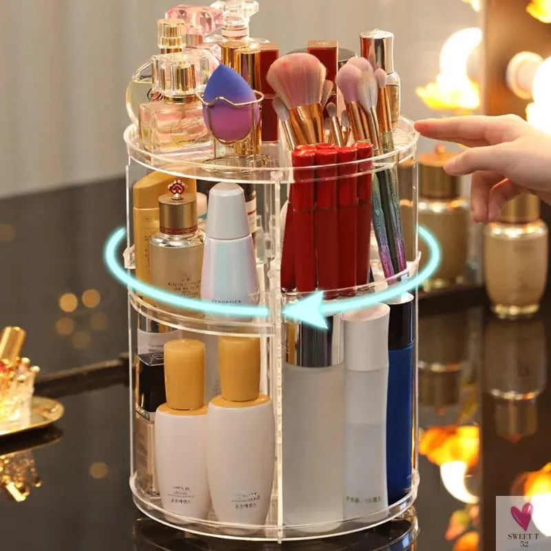 360 Rotating Makeup Organizer - Multi-Function Detachable Dressing Table Makeup Storage Rack, Large Capacity SWEET T 52